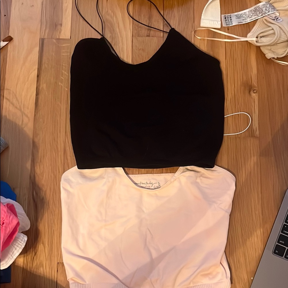 Free People Black and light pink Crop Camisole (both included)